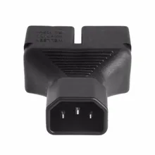 IEC 320 C14 штекерным 2x США 3-контактный(Национальная ассоциация владельцев электротехнических 5-15R Женский Y сплиттер адаптер конвертер