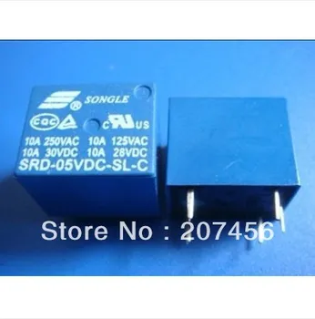 

10pcs Mini 5V DC SONGLE Power Relay SRD-5VDC-SL-C PCB Type