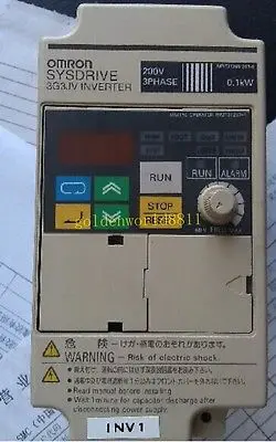 

DHL/EMS 2 LOTS OMRON inverter 3G3JV-A2001 0.1KW 220V good in condition for industry use -A1