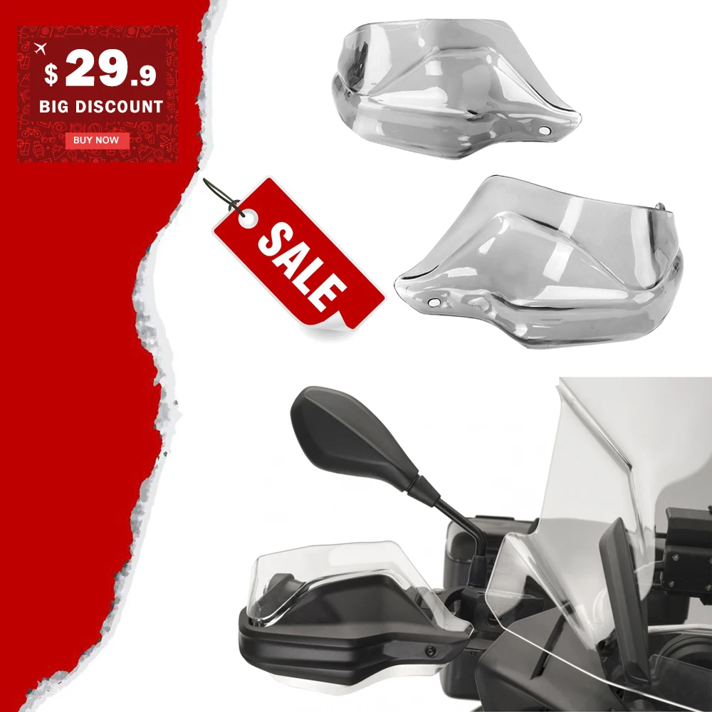 

Handguard Hand shield Protector For BMW R1200GS ADV F800GS Adventure S1000XR Windshield Smoke 2013 2014 2015 2016 2017 2018