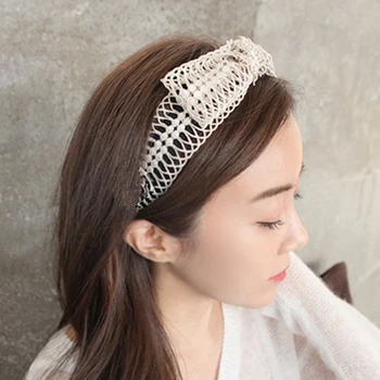 white lace headband