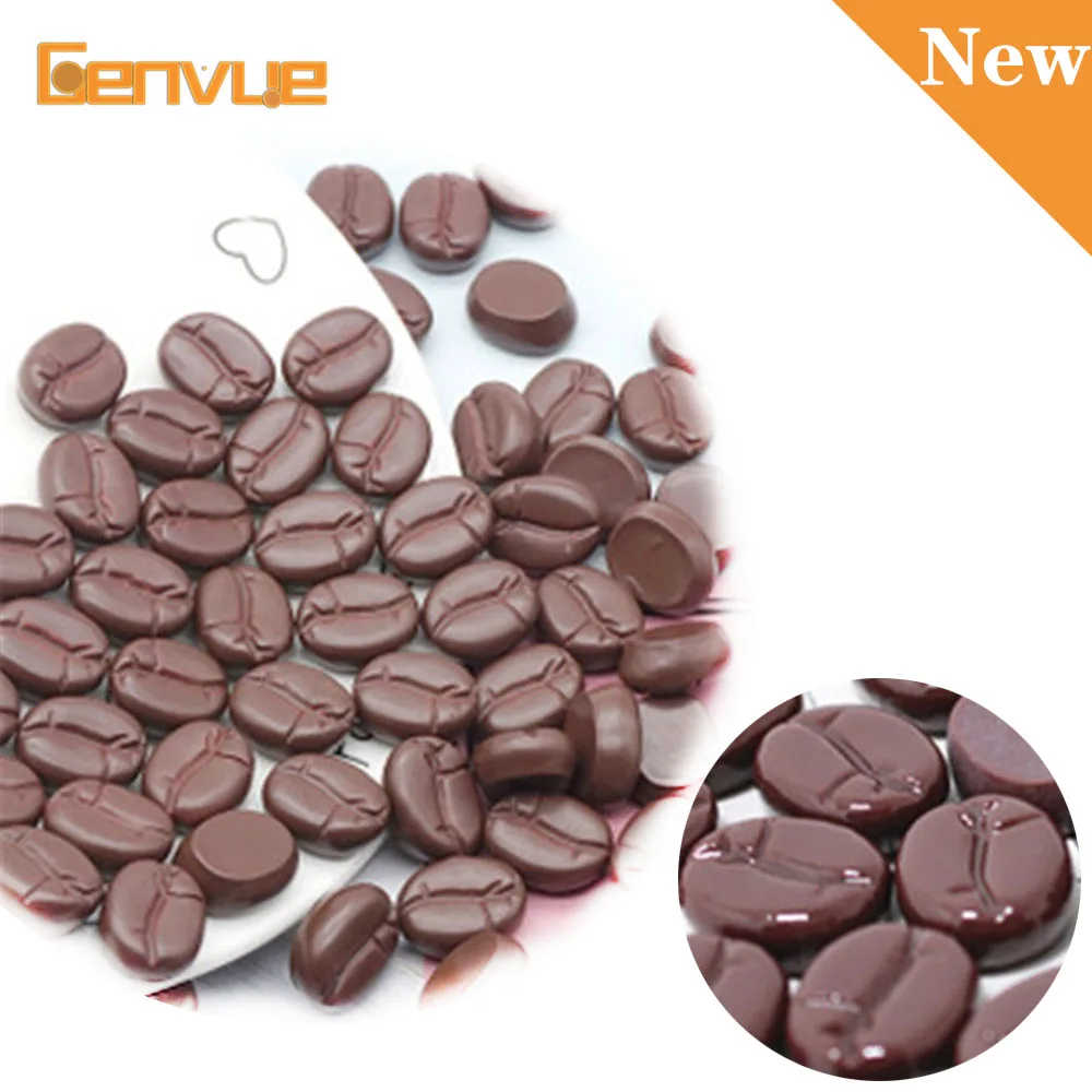 

10pcs Simulated Coffee Beans Bead Resin Addition for Charms Slime Decoration Supplies DIY Accessories Clay Making Gifts For Kid
