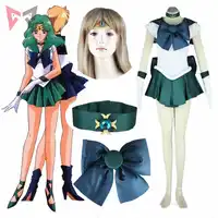 アニメ美少女戦士セーラームーンセーラーネプチューンコスプレ衣装カスタムメイドみちる海王ドレス子供のための大人のハロウィーンセット