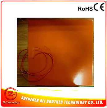 

Silicone 3D Printer Heater 400*400*1.5mm 110/220v Dual Voltage 600w 500mm lead wire adhesive 1face XD-H-M-125
