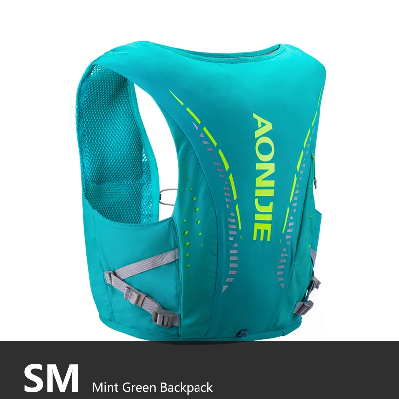 AONIJIE 10L Открытый гидратации сумки походный рюкзак жилет Профессиональный марафон бег Велоспорт Расширенный кожи рюкзак - Цвет: SM Mint Green Bag