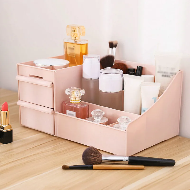 

Cosmetic Storage Box Drawer Desktop Plastic Makeup Jewelry Organizer Container Rack Home Office Mobile Phone Sundries Organizers