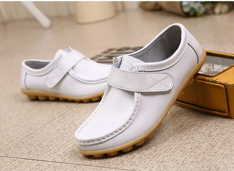 Genuine Leather Women's Casual Shoes Lace-Up Woman Loafers Moccasins Female Flats Solid Low Heel Lady Shoe Soft Women Footwear 11