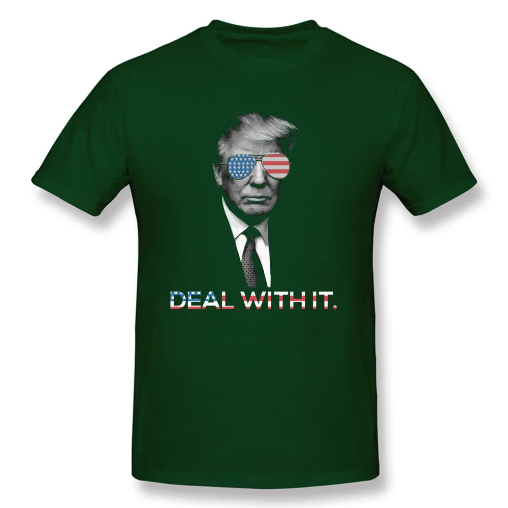 Trump-Deal-with-it T-shirts Oversized Short Sleeve Geek 100% Cotton Crew Neck Man Tops & Tees Printed Sweatshirts Summer/Autumn Trump-Deal-with-it dark