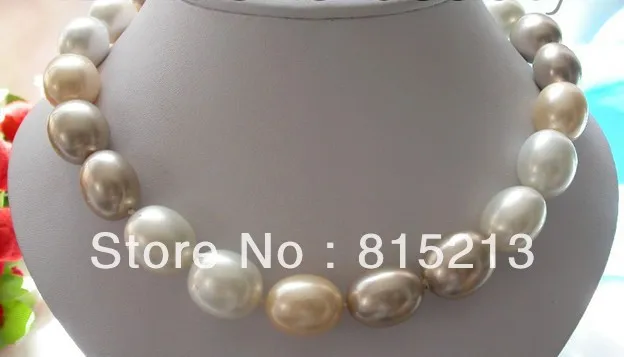 

ddh00300 stunning big 19mm baroque multicolor south sea shell pearl necklace 28% Discount