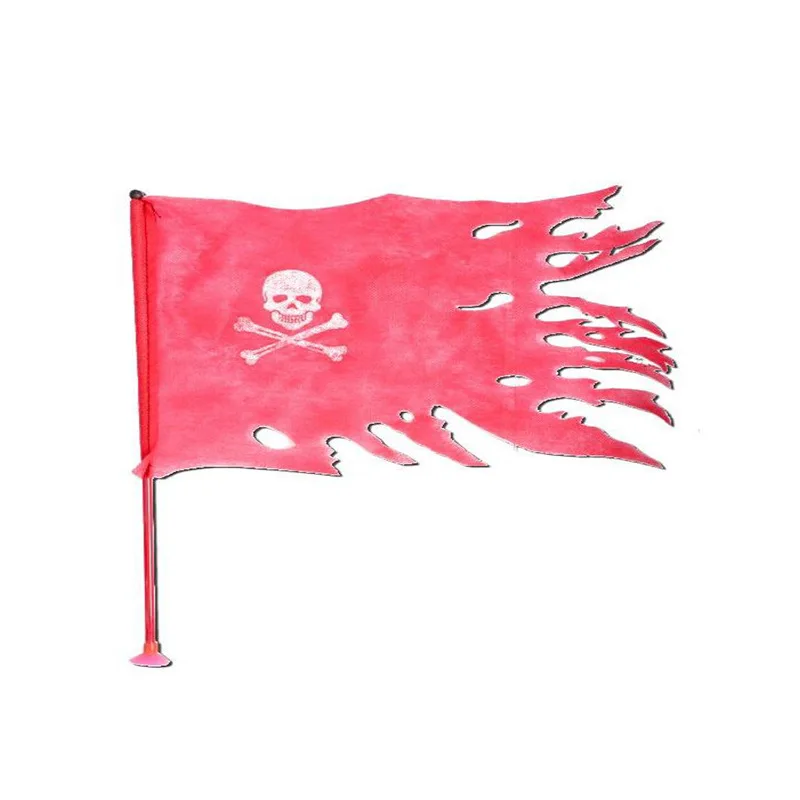 Пират капитан Джек Косплей оружие меч пистолет Нож Блиндер телескоп большая борода флаг детские игрушки Аксессуары для маскарада на Хеллоуин - Цвет: flag pink