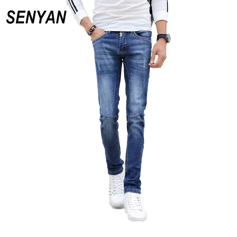 

SENYAN 2017 New Winter  Brand Men's Jeans Causal Fashion Trousers Solid color Men Jeans M-2XL 602
