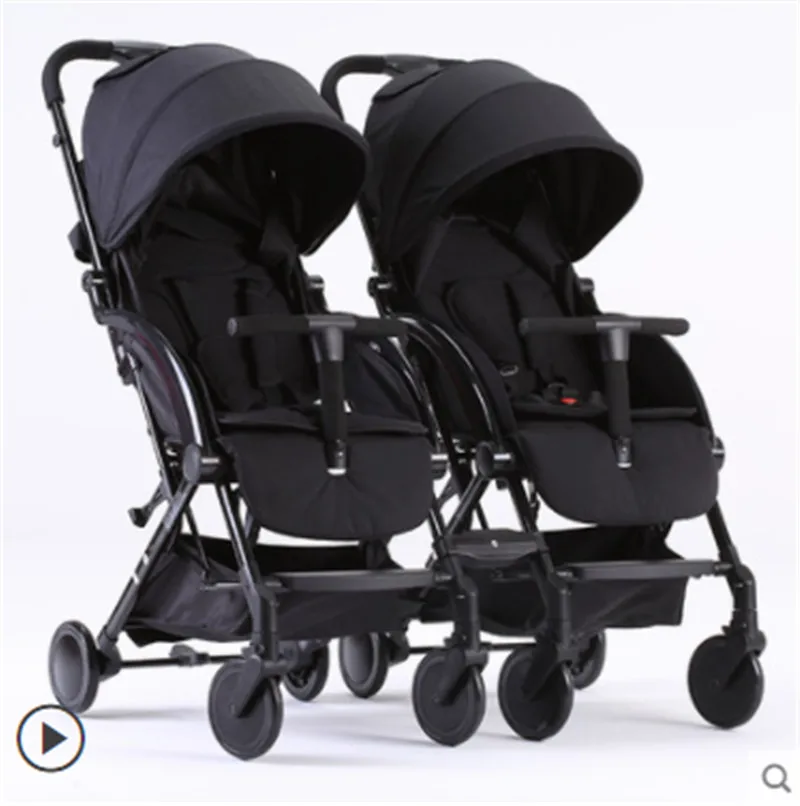 European twins baby stroller ultra light portable can sit reclining folding dragon and phoenix baby stroller baby stroller - Цвет: A