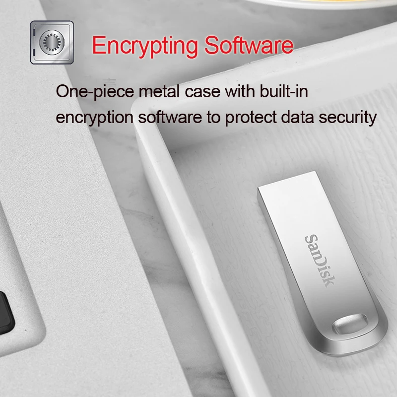  SanDisk 100% Original Genuine Metal Encryption Flash Drive USB 3.1 16GB 32GB 64GB 128GB 256GB 150MB