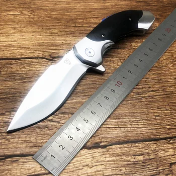 

VOLTRON V21 Tactical Folding Knife 9Cr18Mov Blade Steel G10 Handle Ball Bearing Survival Pocket Knives Outdoor Camping EDC Tools