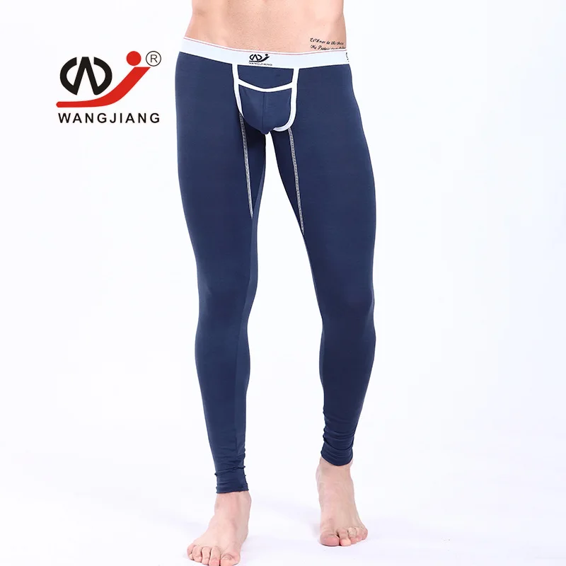 WJ brand men long johns warm pants thin elastic line of men modal Low waist sexy gay underwear men tight legging long Johns WJ brand men long johns warm pants thin elastic line of men modal Low waist sexy gay underwear men tight legging long Johns