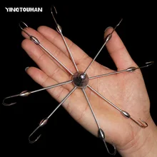 YINGTOUMAN Высокоуглеродистая сталь 10 шт./компл. Портативный прочный колючий противоизносный рыболовный крючок с распределительная Платина для моря/озера