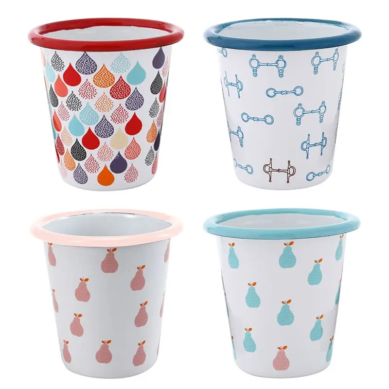 Buy 350ML Fresh and Fashionable Cone Enamel Mugs, Coffee and Milk Household Mug