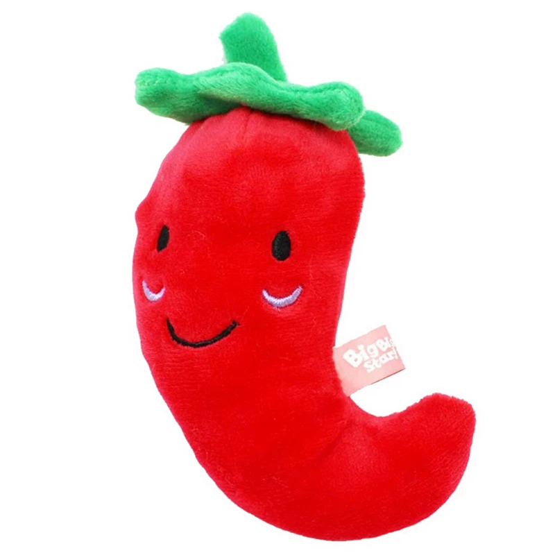 Kawaii фрукты овощи курица барабан кости пищалка игрушка для Плюшевая собачка