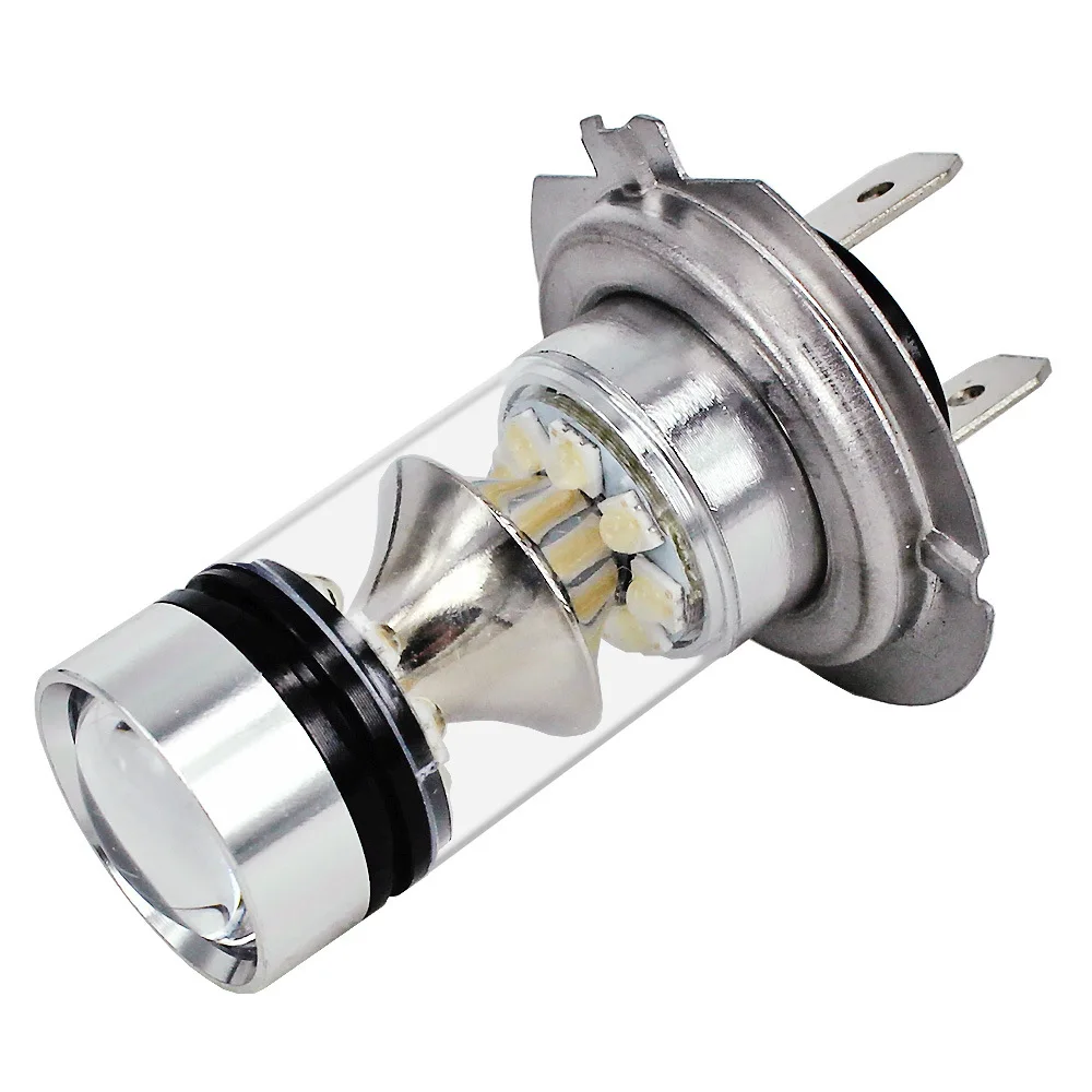 

Car LED light high-power fog light H7 100W 20 LED 2828 Sharp light bulb LED front fog light