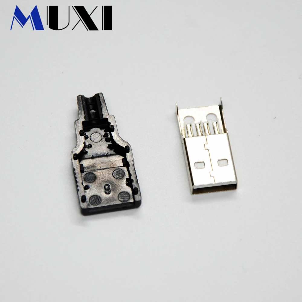 Акция! 5 шт./лот USB Coverd черный пластик с 4 контактным штекером разъем для коннектора