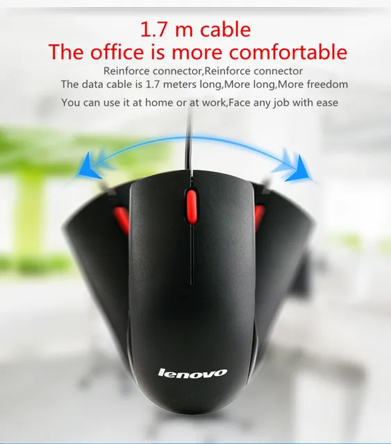 Lenovo M120 Wired Gaming Mouse M120 Usb Optical Mouse Multi Use High  Performance Mouse - Black