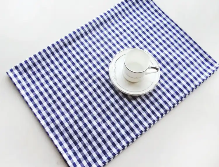 2 piezas servilletas de tela a cuadros