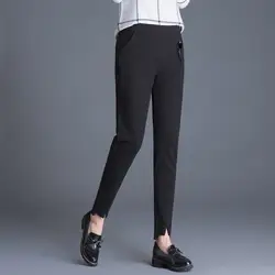 Для женщин Hallen дно Корейский издание тонкий шерстяные штаны Мода нижней открытым штаны для отдыха
