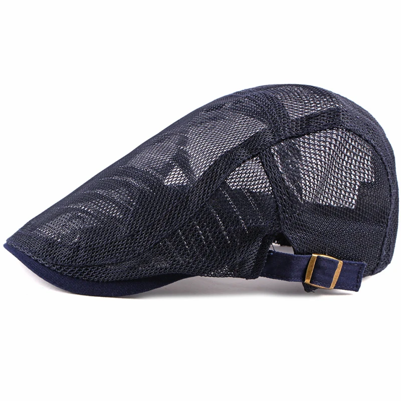 Beret Hat Breathable Hat Woolen Beret HT2215 Beret Spring Summer Men Women Cap Adjustable Flat Cap Breathable Mesh For Men Women Solid Plain Beret