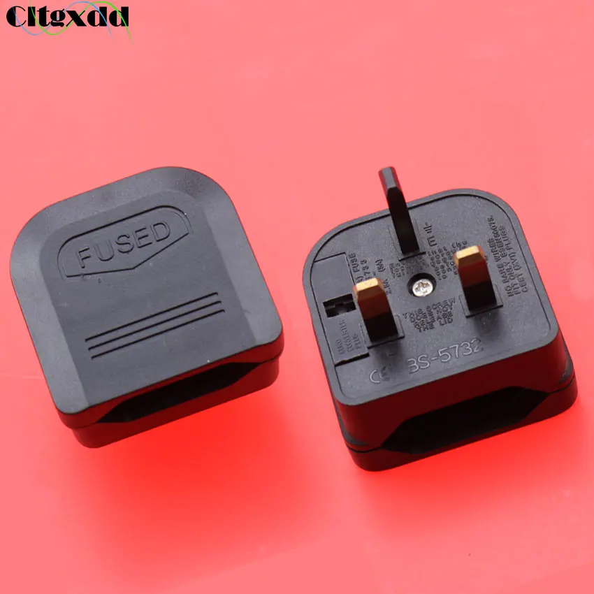 cltgxdd 1pcs UK 3pin Socket Adapter Power Socket US to UK Converter with Fuse Adapter, Standard