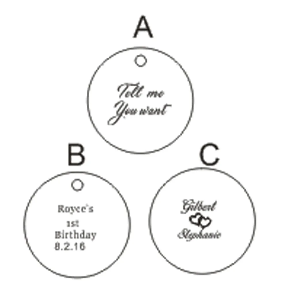 Custom Birthday Party Presents Gifts Favors Personalized Engraved Clear Acrylic Circle Wedding Table Decoration Favors wedding2