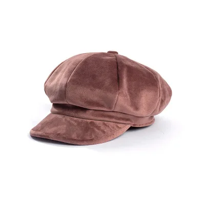 2018 New Men And Women Hat Autumn Winter Cap Fashion Korean Version Of The Velvet Light Board Octagonal Hat Retro Cap HC53 (9)