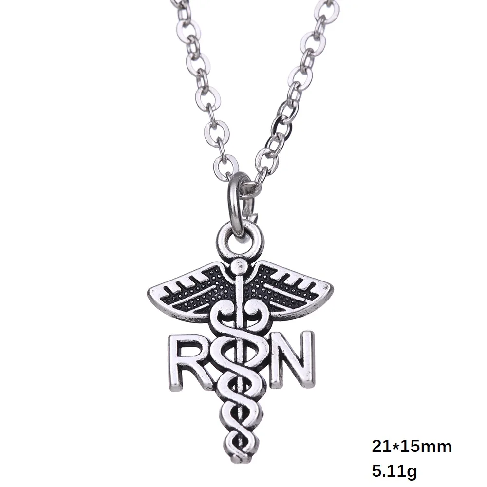 Teamer Desain Baru Sayap Caduceus Huruf R N Kalung Untuk Wanita Ular Teamer Desain Baru Sayap Caduceus Huruf R N Kalung Untuk Wanita Ular