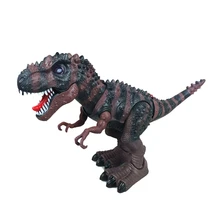 Тираннозавр Рекс Электрический светильник музыкальный динозавр ходьба развивающие игрушки на батарейках электронный фильм и ТВ готов к работе