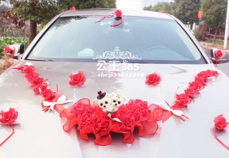 Новое поступление Свадебные аксессуары Свадебные Автомобильные цветы украшения цветок с головками Свадебные вечерние декоративные цветы