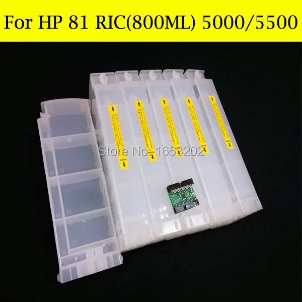 

HP81 Refill Ink Cartridge For HP 81 With Chip Decoder Use For HP Designjet 5000 5500 5500ps 5000pc Plotter Printer