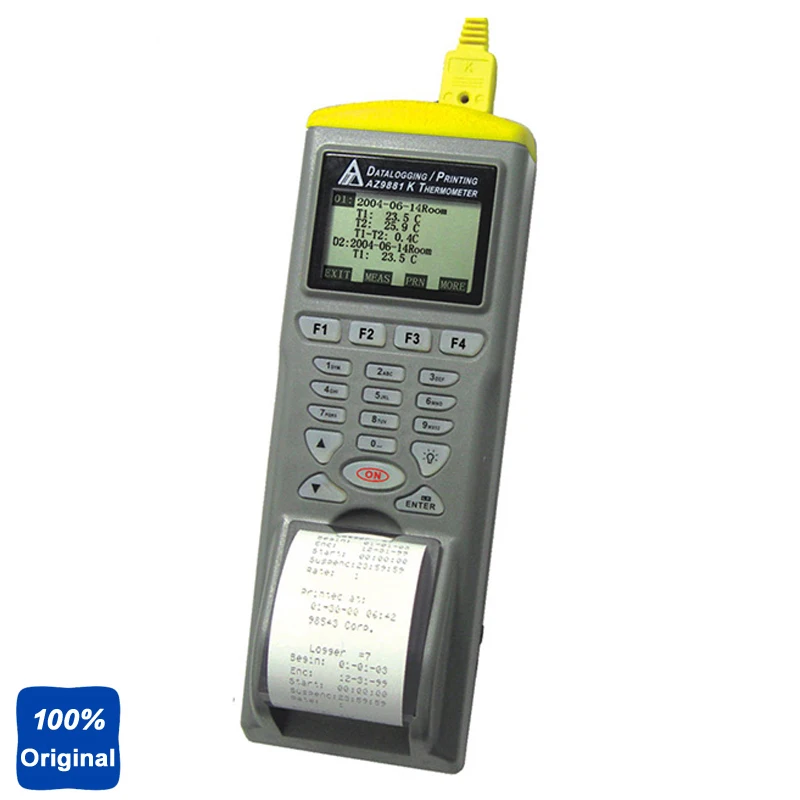 

Portable Digital K Dual Input Thermocouple Thermometer Datalogger Temp. Logger with Printer AZ-9881