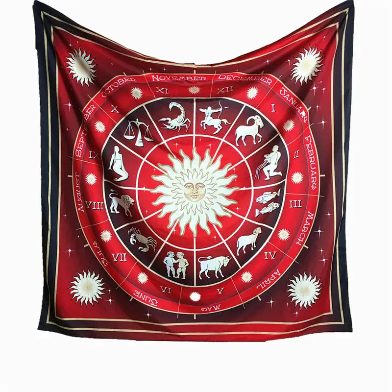  Constellation Square Decorative Tapestry Beach Throw Roundie Towel Yoga Mat Beach towel handkerchie