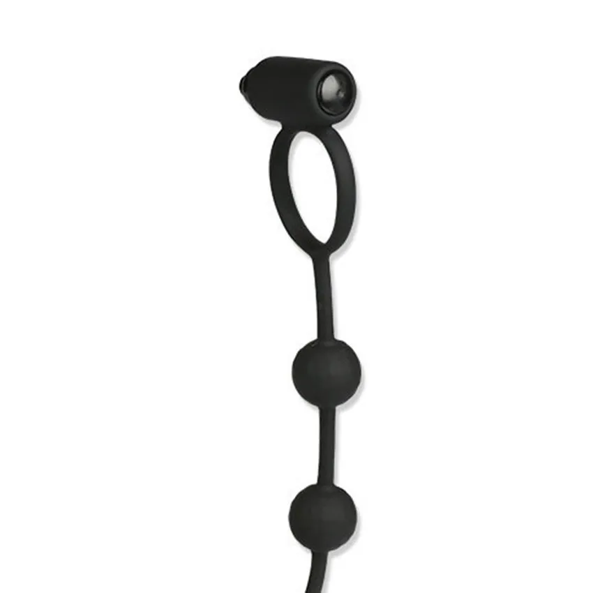 Adult Sex Toys For Men Black Silicone Anal Beads Plug Cock Penis Ring Flexible Butt Plugs Balls Waterproof Zerosky | Красота и