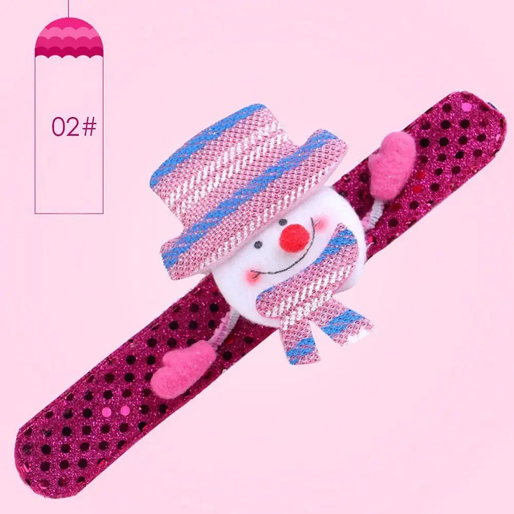 2snowman Светодиодная нашлепка полоса светящийся браслет на Рождество Рождественское украшение детский браслет на запястье вечерние светящиеся браслеты - Цвет: 2snowman