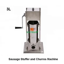 Stainless Steel Commercial Manual 3L Hand Crank Sausage Stuffer Machine