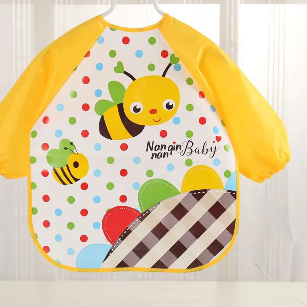 Cartoon Baby Bibs Apron Adjustable Burp Cloths Feeding with Long Sleeves Baby Accessories Stuff Cute Animals toddler kids Cartoon Baby Bibs Apron Adjustable Burp Cloths Feeding with Long Sleeves Baby Accessories Stuff Cute Animals toddler kids