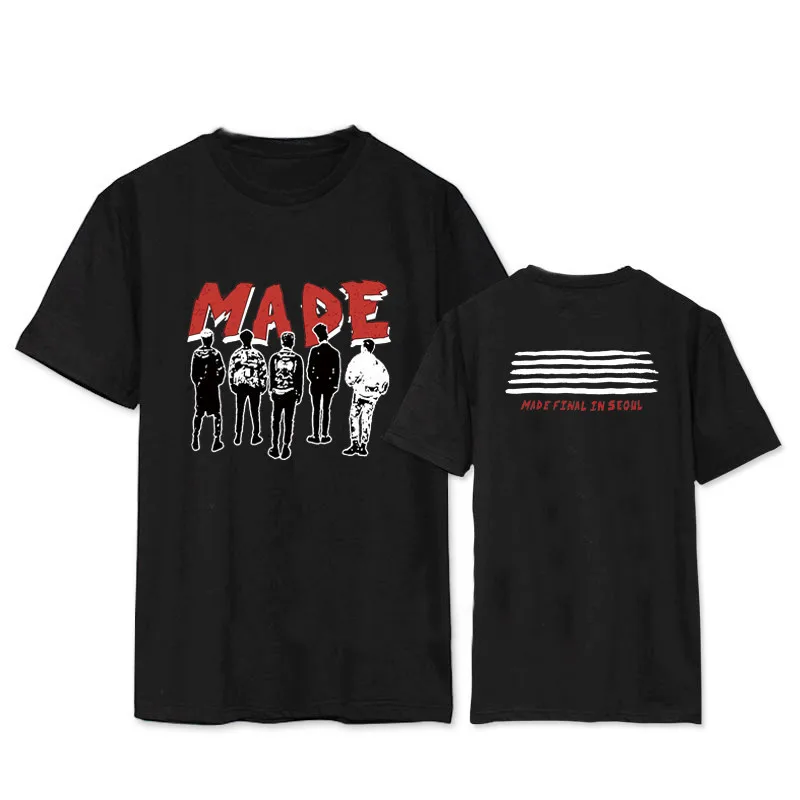 

KPOP BIGBANG MADE Korea Seoul Concert Album Shirts New Casual Cotton Tshirt T Shirt Short Sleeve Tops T-shirt DX339