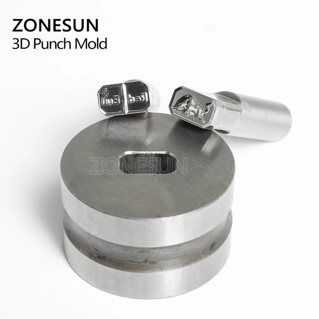 ZONESUN TDP0/1.5 3D punching die mold milk tablet press die sugar slice Punching Set Stamp tablet die for candy tool parts
