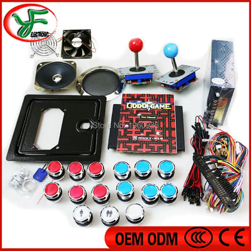 God of games DIY Jamma Arcade game kit for 900 in 1 PCB board with