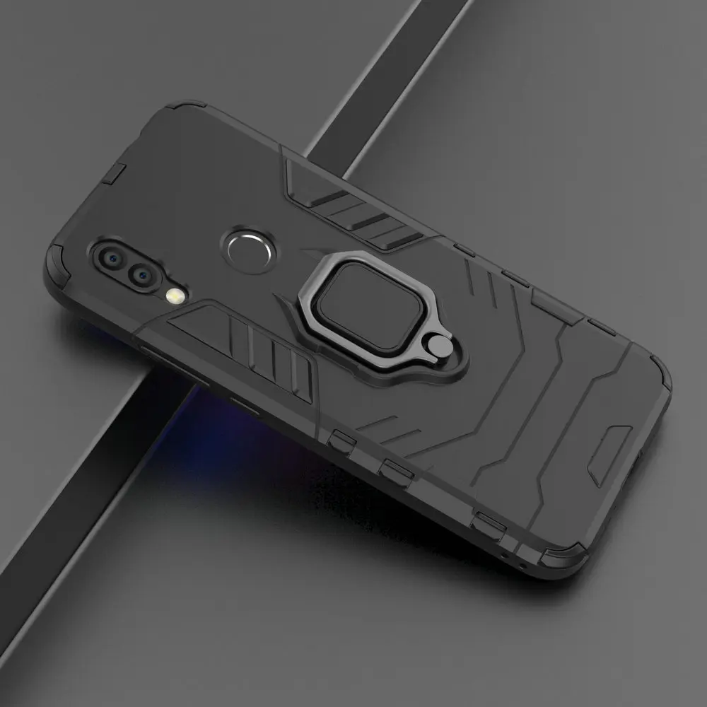 

Finger Ring Case Hard Phone Case for Xiaomi Redmi 7 Redmi7 for Xiaomi Redmi Note 7 Pro 16GB 64GB Armor Case Back Cover Fundas