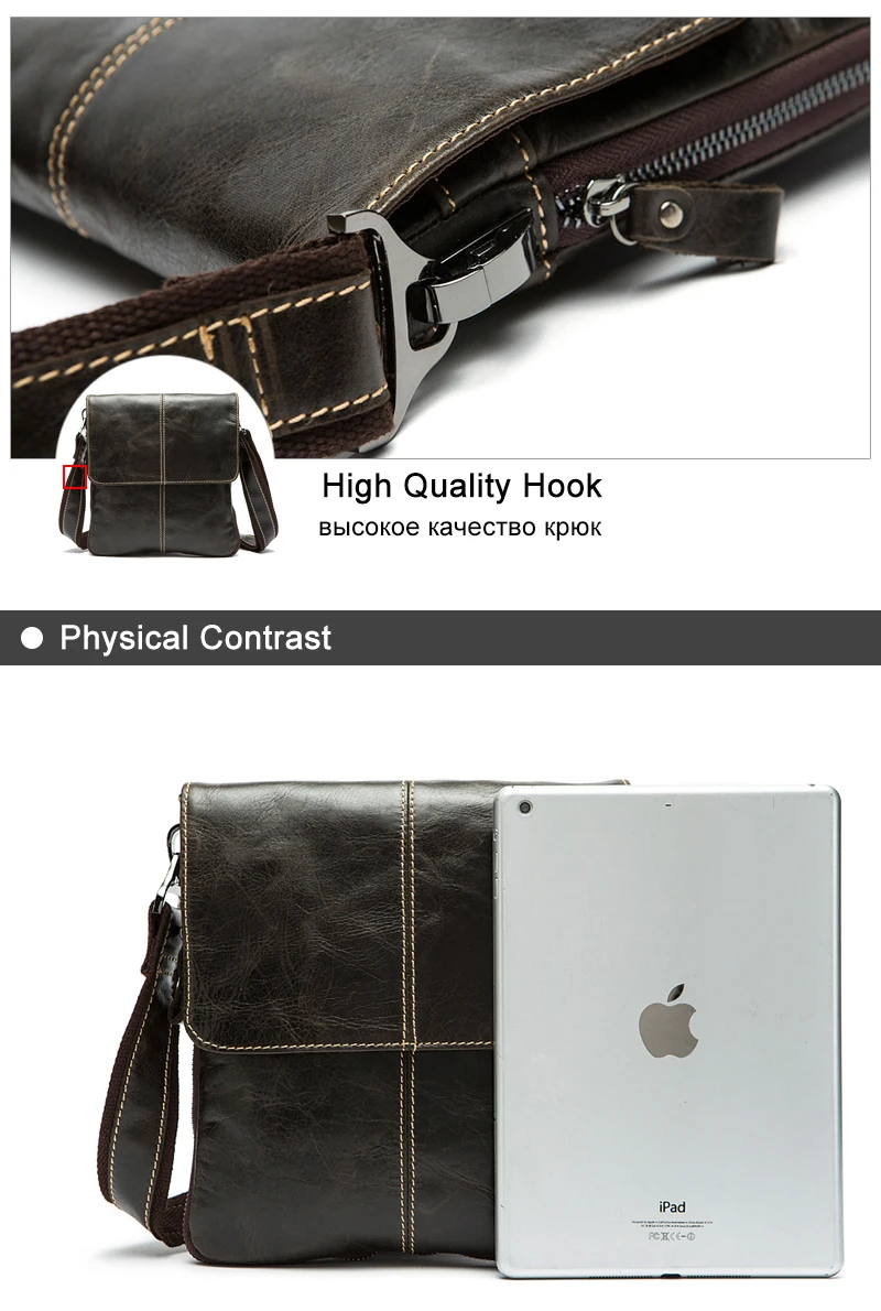 9 men's bag genuine leather
