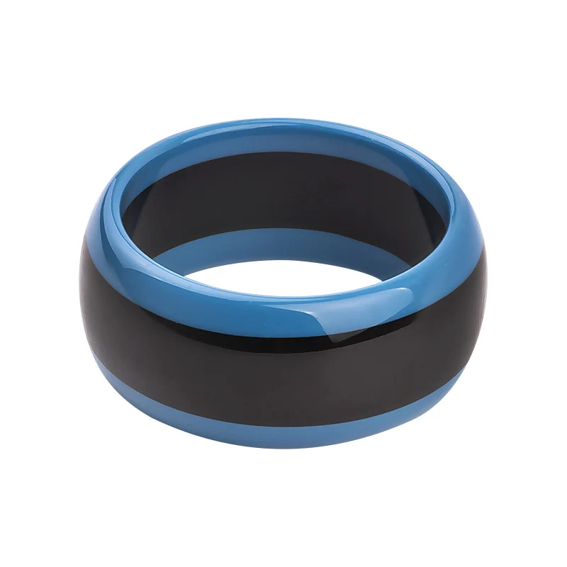 Trendy Fashion Resin Cuff Bracelets Bangles for Women Black Stripe Acrylic Wide Bracelet Female Simple Charm Party Gifts Jewelry (3)