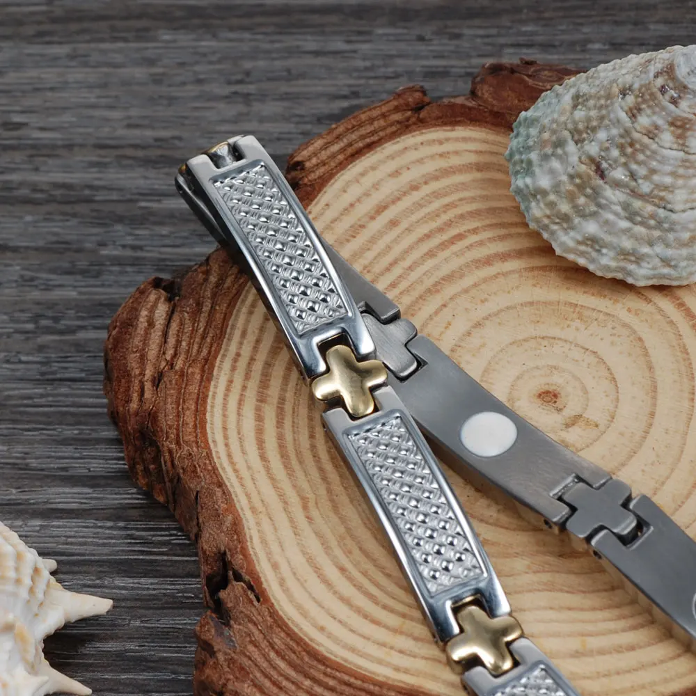 Женский и мужской браслет Wollet магнитный 5 в 1 из серебра золота|jewelry for men|bracelet