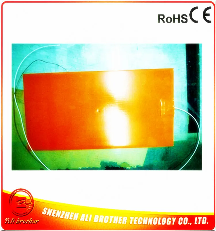 Silicone Rubber 3D Printer Heater 120v 1000w 300*500*1.5mm adhesive 1face 100k thermistor 1000mm wire come out from short side | Дом и сад