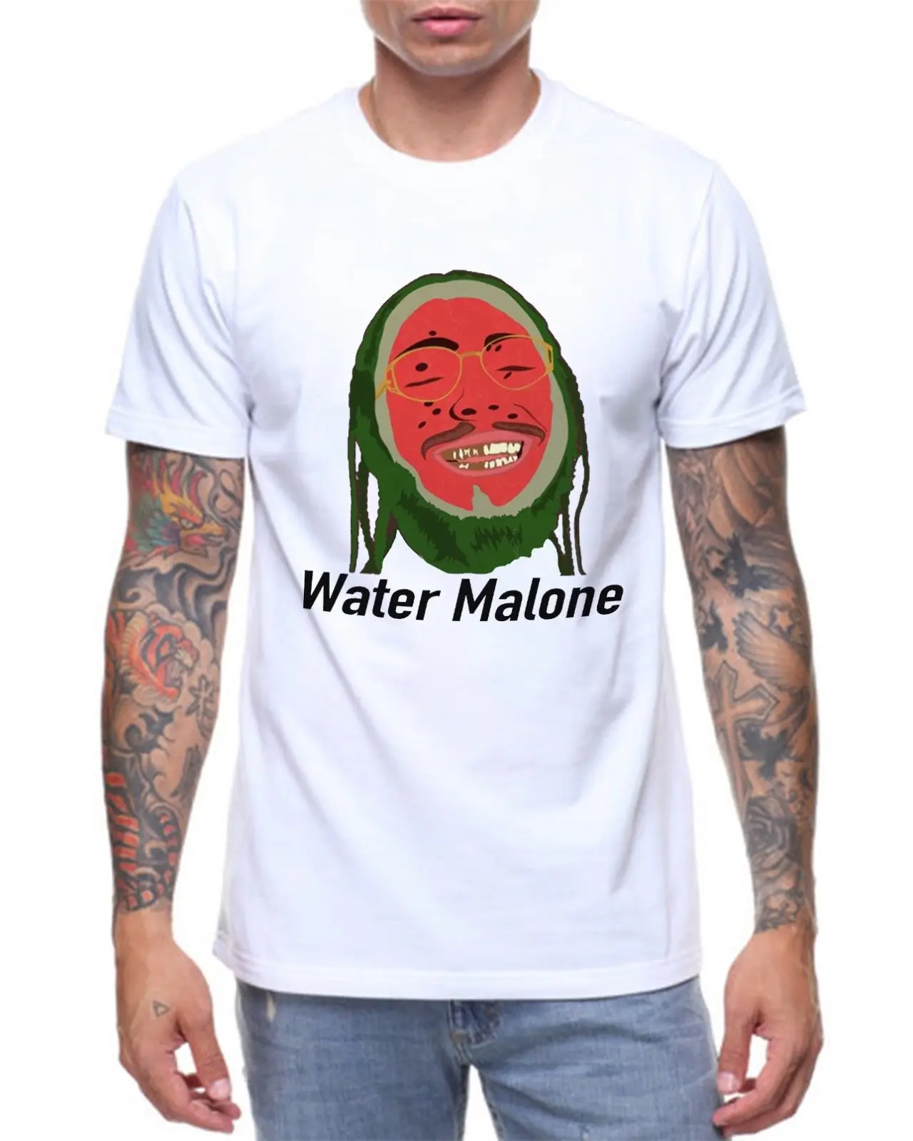 

POST MALONE T SHIRT FUNNY WATER MALONE PARODY WATER MELON